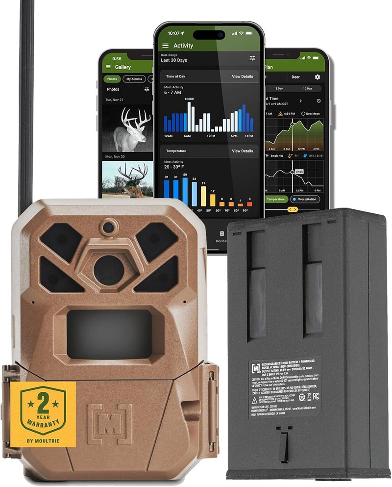 MOULTRIE Edge 2 Cellular Trail Camera - Auto Connect Nationwide 4G LTE - On Demand 36MP Photo - 1080P Video with HD Audio - 100 Ft Detection Range - Low Glow Flash - Image 1